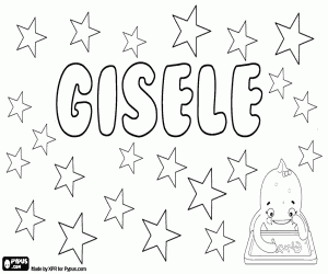 desenho de Gisele, variante de Giselle para colorir