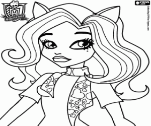desenho de Gislaine DeMew, estudante de Monster High para colorir