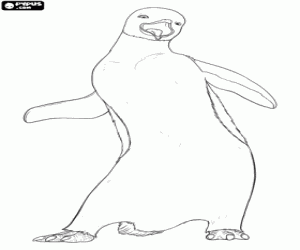 desenho de Gloria, pinguim fêmea do Happy Feet para colorir