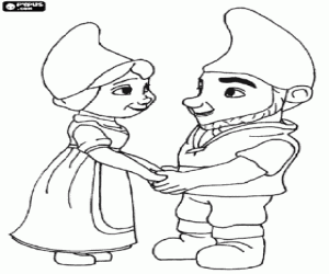 desenho de Gnomeo e Julieta para colorir