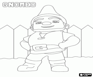 desenho de Gnomeo, um gnomo orgulhoso para colorir