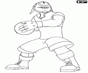 desenho de Um goleiro de futebol galáctico para colorir