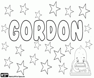 desenho de Gordon, nome de origem gaélico para colorir