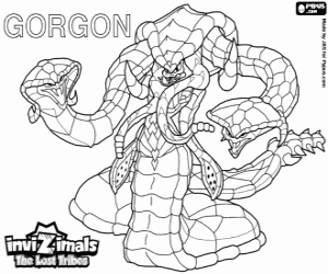 desenho de Gorgon, Invizimals Tribos Perdidas para colorir