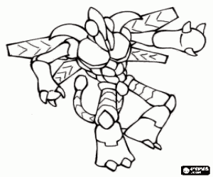 desenho de Gormiti Dragão, o letal para colorir