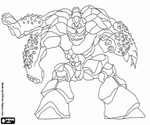 desenho de O gormiti Kolossus para colorir