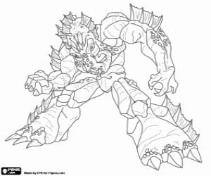 desenho de O Gormiti dos mares, Polypus para colorir