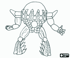 desenho de O Gormiti, Opala preto para colorir