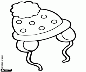 desenho de Um gorro de lã para bebê para colorir