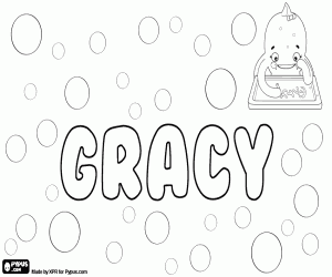 desenho de Gracy, nome para menina para colorir