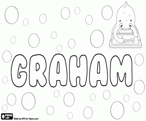 desenho de Graham, nome para menino para colorir