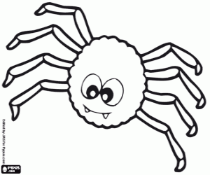 desenho de Grande aranha para colorir