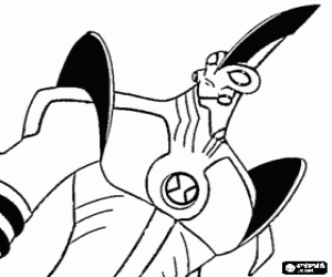 desenho de Grandão, o maior  alien de Ben10 para colorir