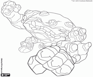 desenho de Gravattack, alien Ben 10 para colorir