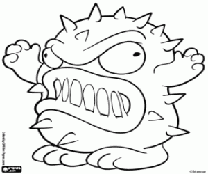 desenho de Gregorio, Bin Monster de Trash Pack para colorir