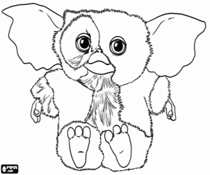 desenho de Um gremlin, Gizmo para colorir