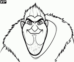 desenho de Grug, um homem pré-histórico para colorir