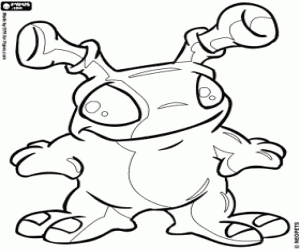 desenho de Grundo de Neopets para colorir