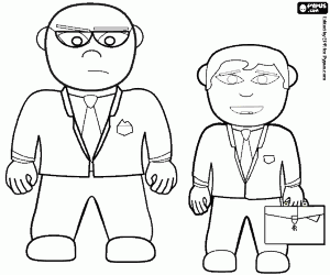 desenho de O guarda-costas em ação para colorir