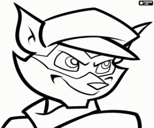 desenho de O guaxinim Sly Cooper para colorir