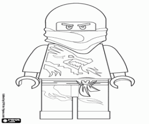 desenho de Um guerreiro ninja, Lego Ninjago para colorir