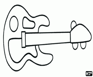 desenho de Guitarra elétrica ou eléctrica para colorir