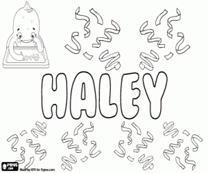 desenho de Haley, nome inglês para colorir