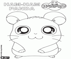 desenho de O hamster Ham-Ham Panda para colorir