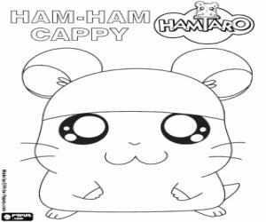desenho de Hamtaro, o jovem Ham-Ham Cappy para colorir