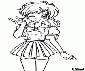 desenho de Hanon em sua forma humana para colorir