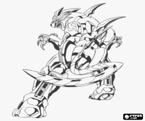 desenho de Haos Tigrerra é o Runo do Bakugan para colorir