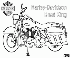 desenho de Harley-Davidson Road King para colorir