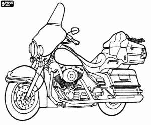 desenho de Harley-Davidson Ultra Classic Electra para colorir
