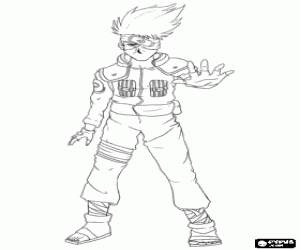 desenho de Hatake Kakashi, mestre de ninjas para colorir