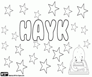 desenho de Hayk, nome armênio, Haik para colorir