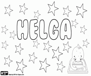 desenho de Helga, nome nórdico para colorir