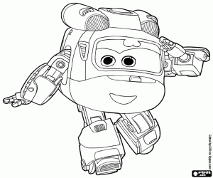 desenho de O helicóptero Dizzy, Super Wings para colorir