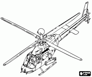 desenho de Helicóptero visto de cima para colorir
