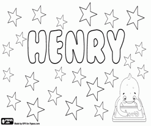 desenho de Henry, nome inglês para colorir