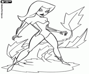 desenho de Hera venenosa, uma inimiga do Batman para colorir