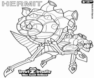 desenho de Hermit, Invizimals Tribos Perdidas para colorir