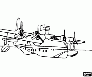 desenho de Hidroavião para colorir