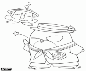 desenho de Hipo e Kura-chan para colorir