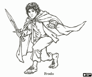 desenho de O hobbit Frodo para colorir