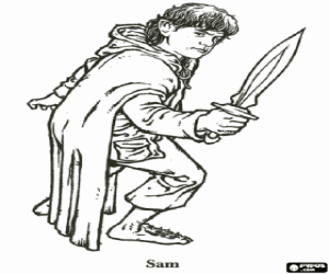 desenho de O hobbit Samwise Gamgee para colorir