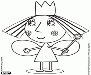 desenho de Holly a fada e a varinha mágica para colorir