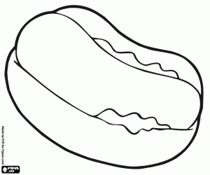 desenho de Hot dog para colorir