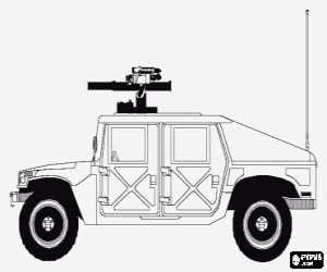 desenho de Hummer militar para colorir