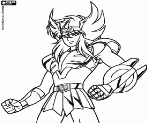 desenho de Hyoga de Cisne para colorir