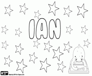 desenho de Ian, nome escocês para homem para colorir